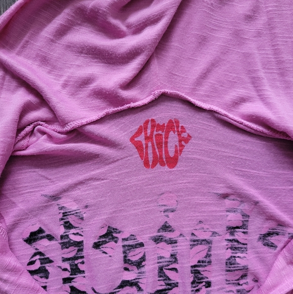 NWT! NICKY HILTON PINK THIN LONG SLEEVE SHIRT W/ EXTRA LONG HOOD - Picture 9 of 11